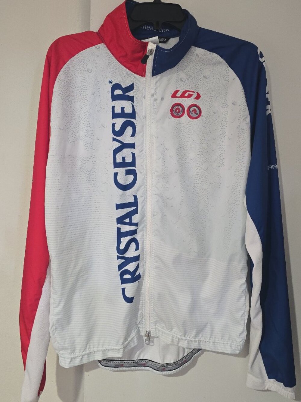 Louis Garneau Crystal Geyser Cycling Jacket Full Zip Long Sleeve Mens L Y2K Raci